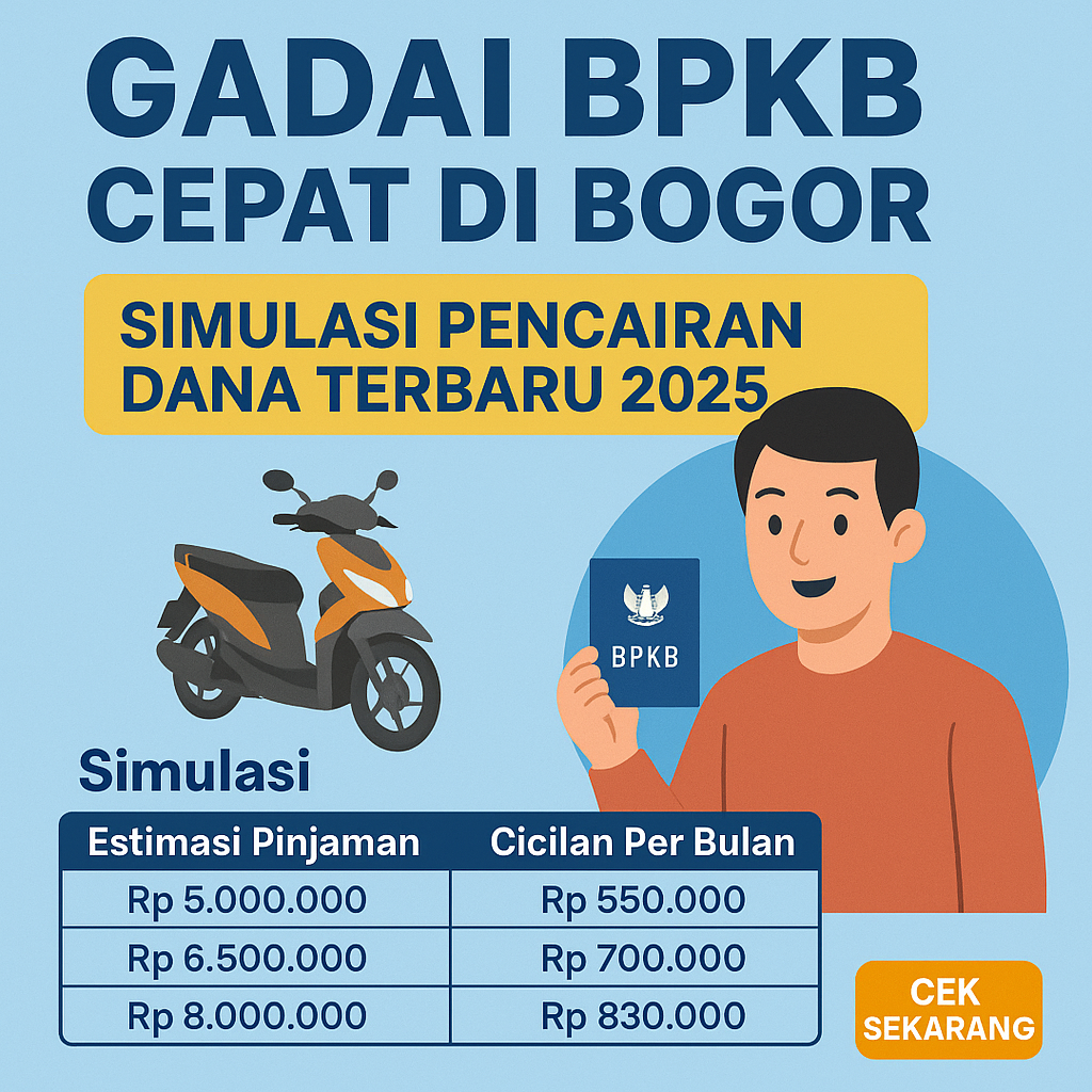 Simulasi Pinjaman Dana Jaminan BPKB Cepat di Bogor, Solusi Dana Tunai Tanpa Ribet