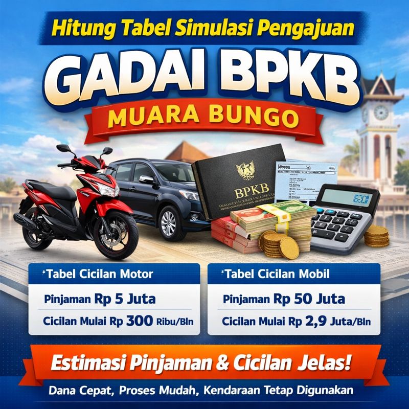Simulasi Pinjaman Dana Jaminan BPKB Muara Bungo dengan Tabel Pinjaman Terbaru