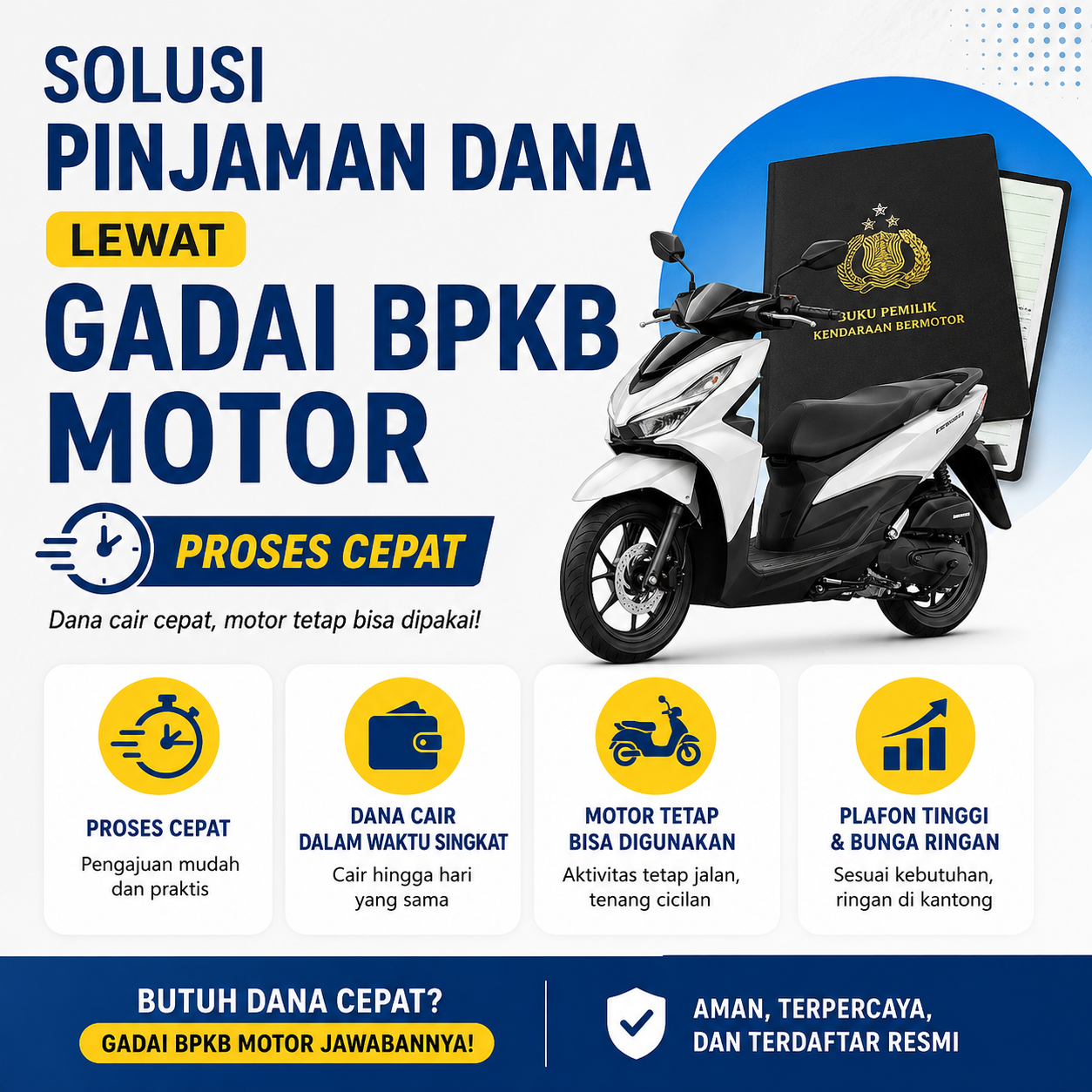 Pinjaman Dana Jaminan BPKB Motor Tanpa Ribet dengan Pencairan Cepat