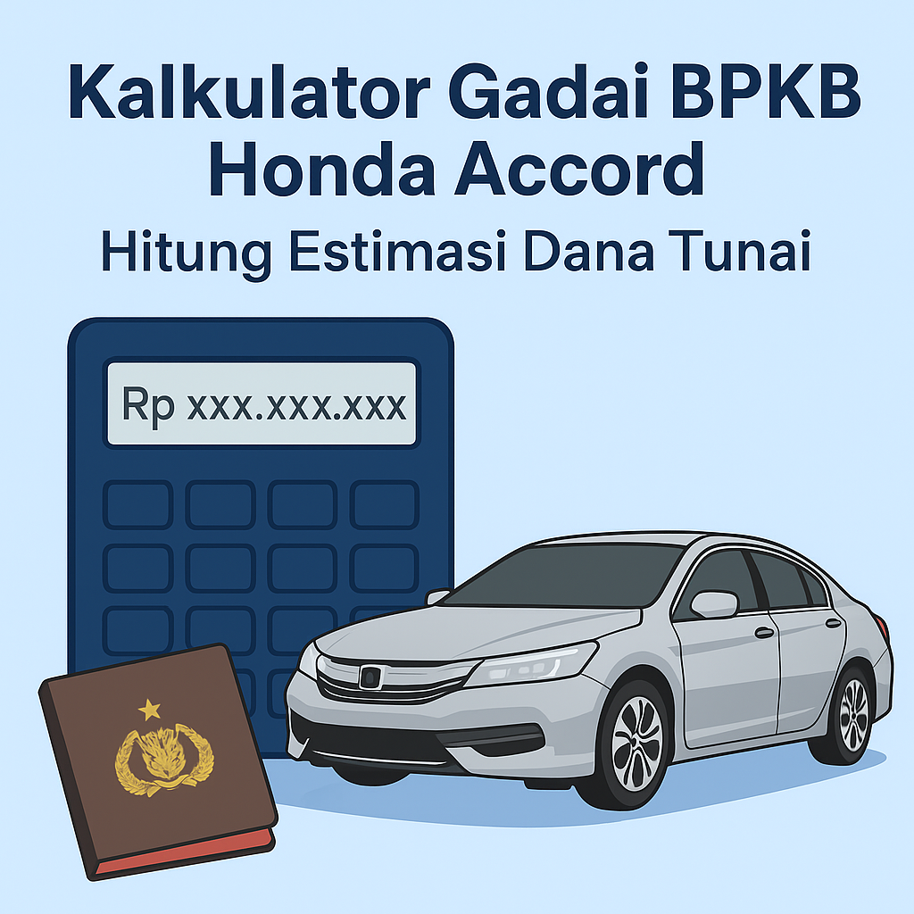 Hitung Dana Tunai Pinjaman Jaminan BPKB Honda Accord dengan Kalkulator Praktis