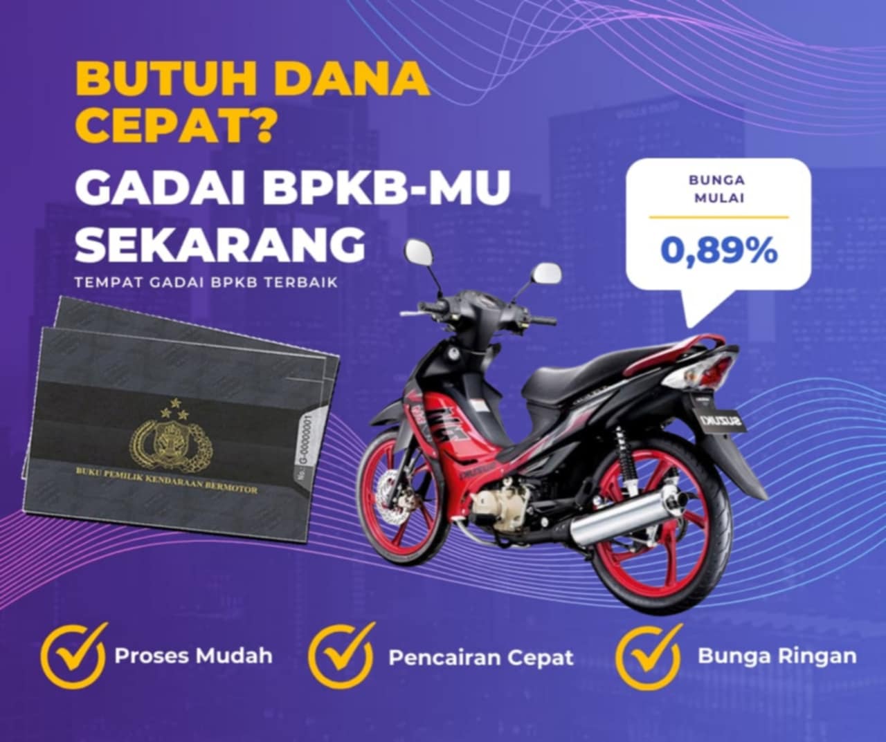 Pinjaman Dana Jaminan  Bpkb Motor Suzuki Smashtitan Blackfire Dapat Pinjaman Berapa? Seperti Ini Simulasinya