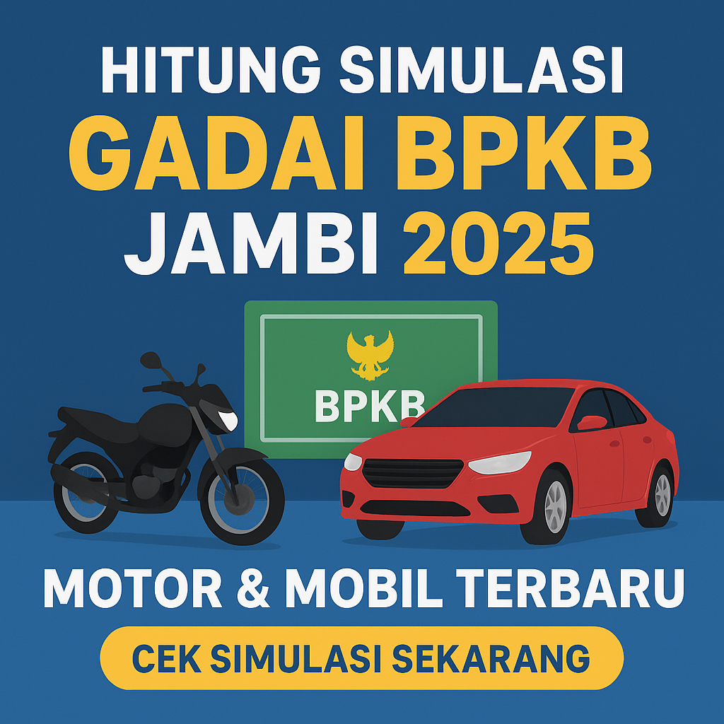 Simulasi Pinjaman Dana Jaminan BPKB Motor dan Mobil di Jambi
