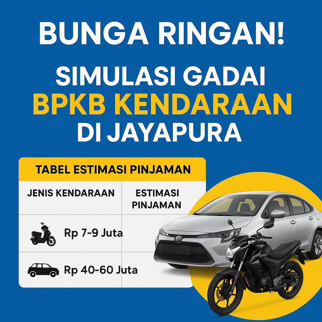 Hitung Simulasi Pinjaman Dana Jaminan BPKB Jayapura Agar Pengajuan Lebih Tepat
