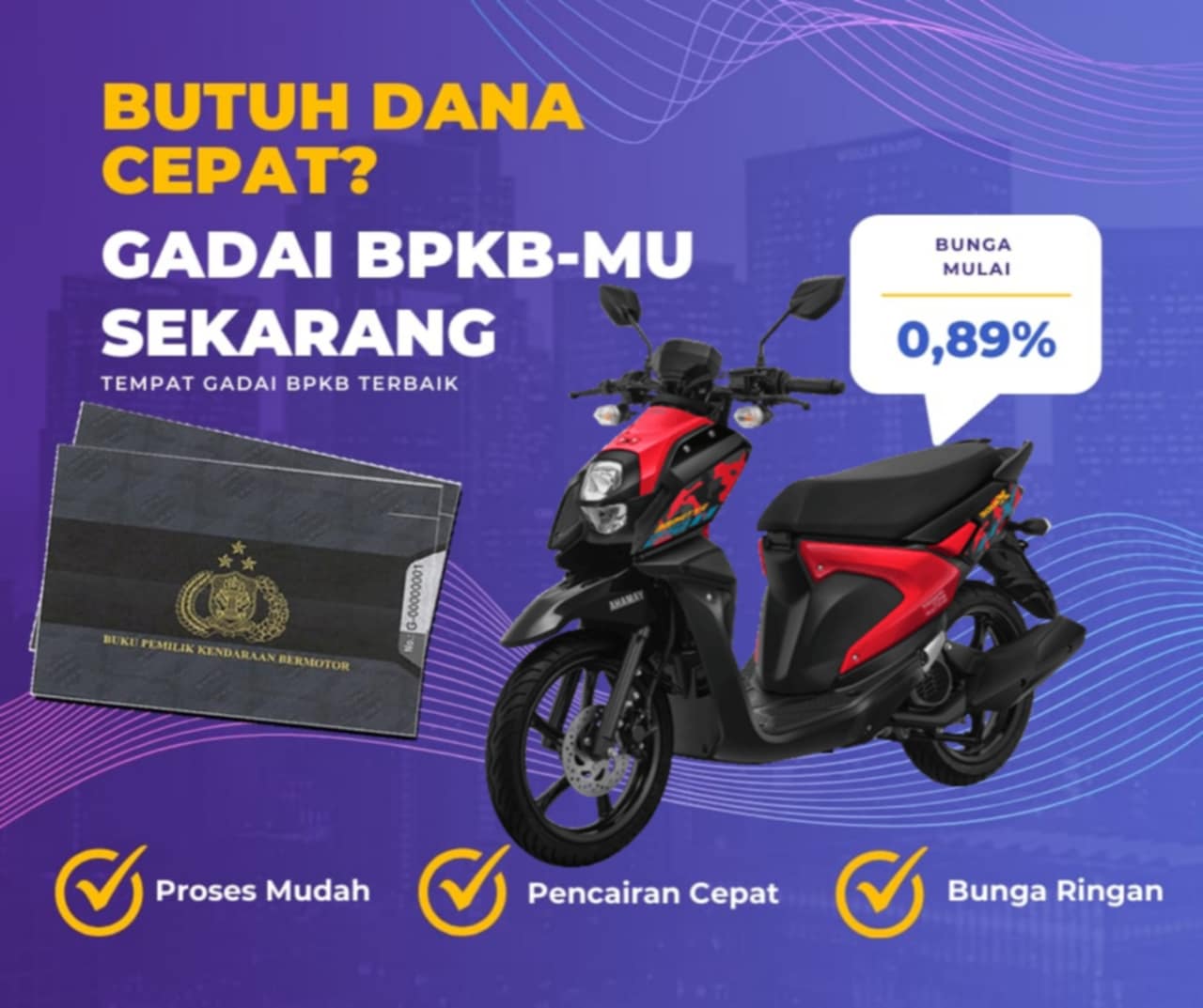 Pinjaman Dana Jaminan Bpkb Motor Yamaha Xride Std Dapat Pinjaman Berapa? Seperti Ini Simulasinya
