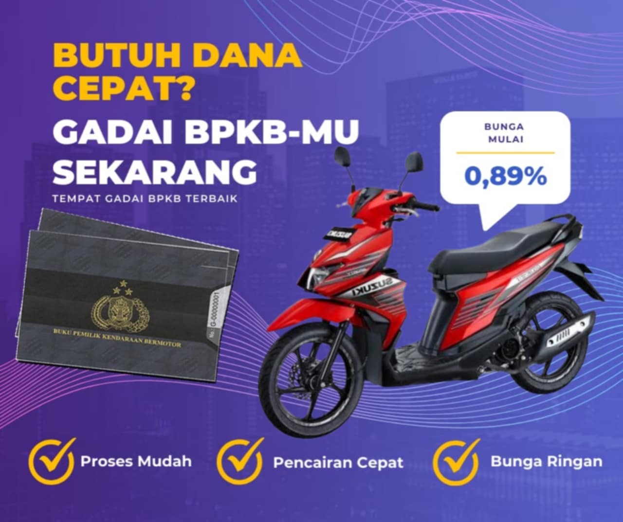 Pinjaman Dana Jaminan Bpkb Motor Suzuki NexII 110 Dapat Pinjaman Berapa? Seperti Ini Simulasinya