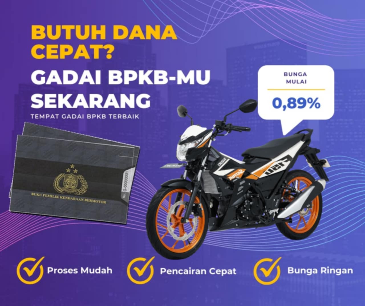 Pinjaman Dana Jaminan Bpkb Motor Suzuki Satria F Lbp Dapat Pinjaman Berapa? Seperti Ini Simulasinya