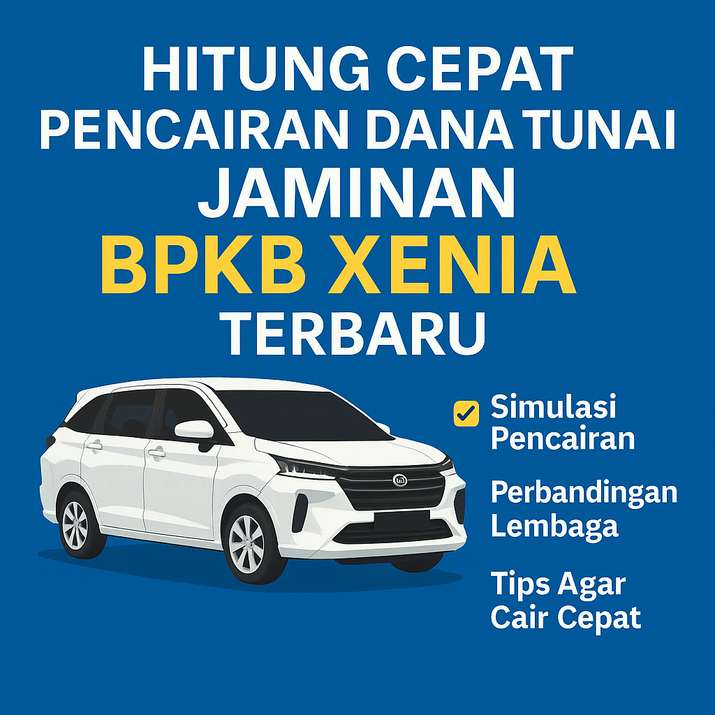 Hitung Pencairan Pinjaman Dana Tunai Jaminan BPKB Mobil Xenia Secara Online