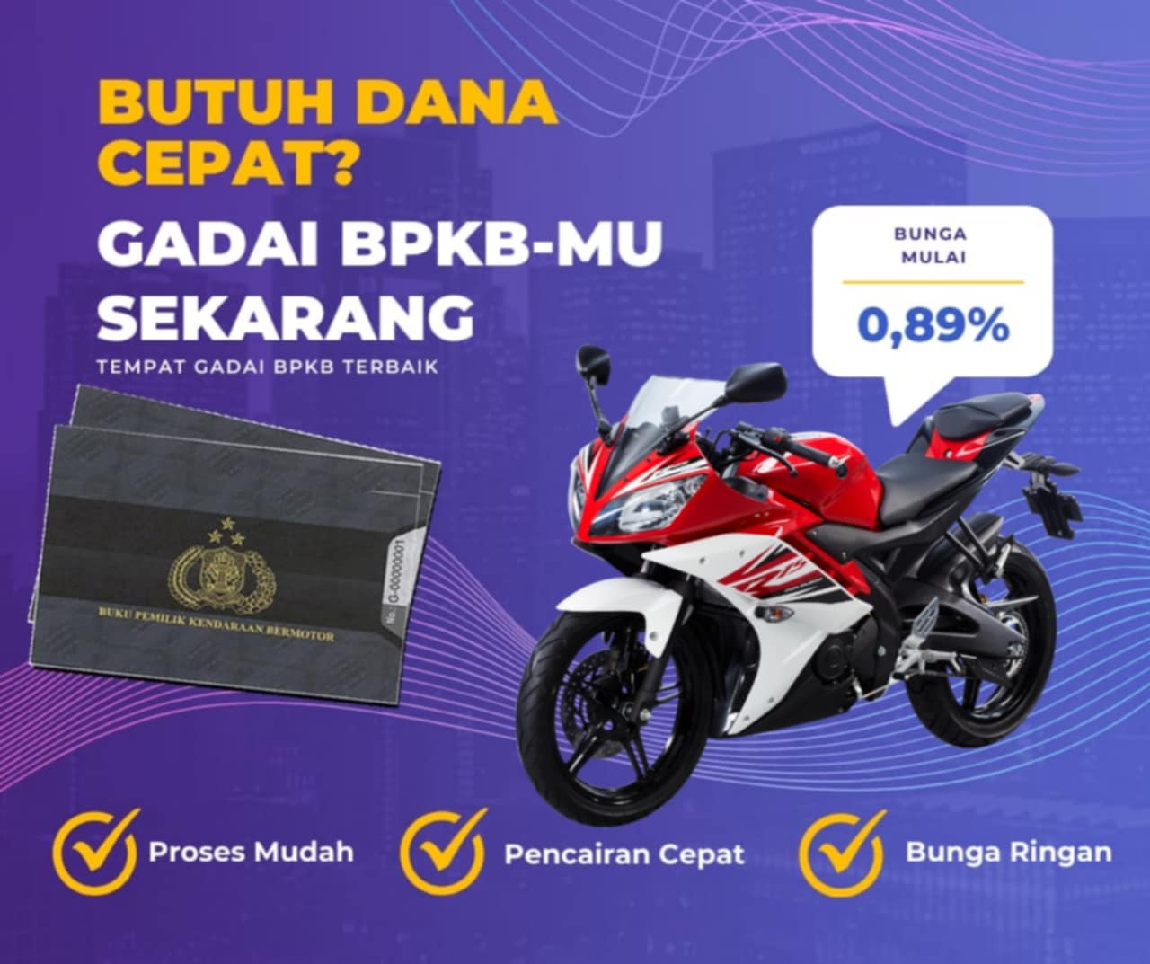 Pinjaman Dana Jaminan Bpkb Motor Yamaha YZF R15 Dapat Pinjaman Berapa? Seperti Ini Simulasinya