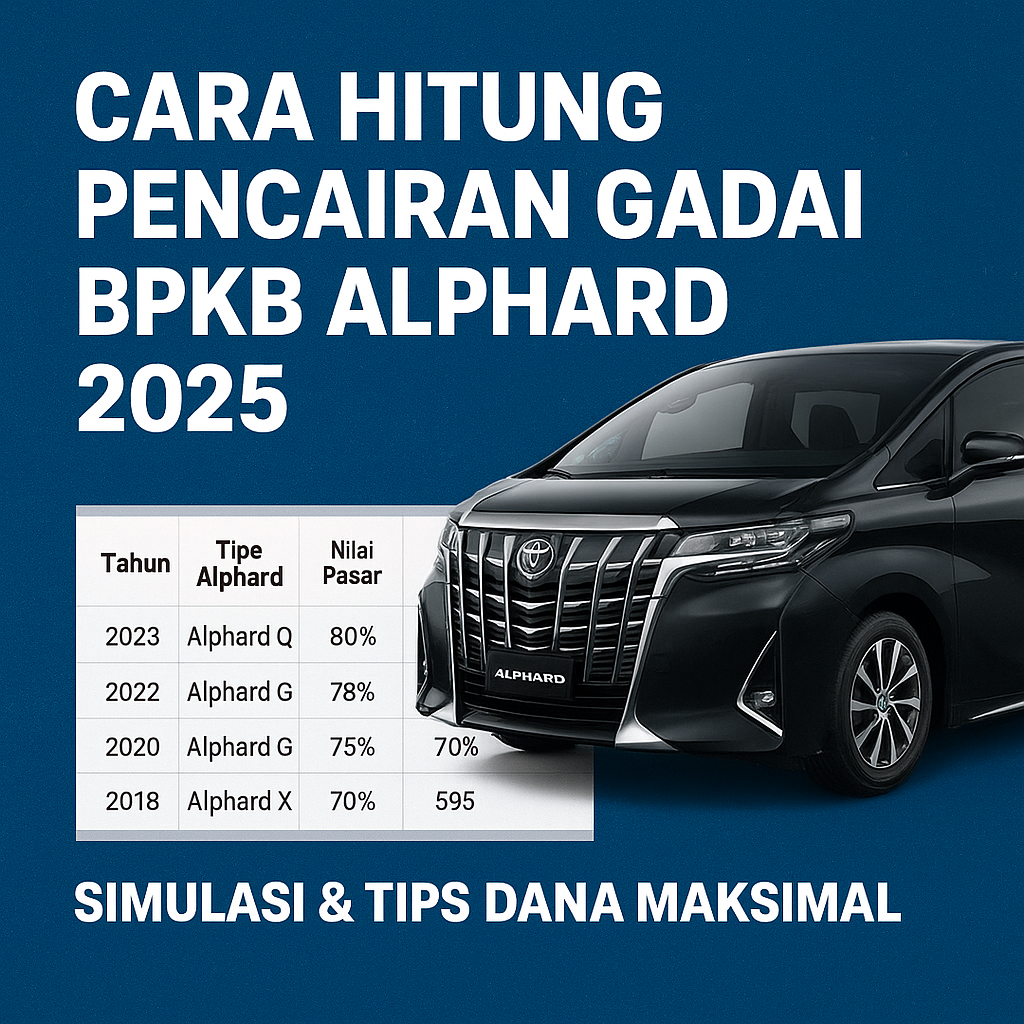 Perhitungan Dana Pinjaman Jaminan BPKB Alphard Terbaru