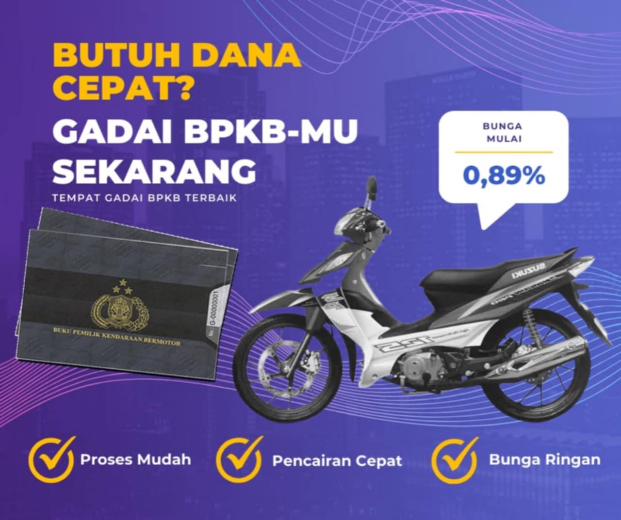 Pinjaman Dana Jaminan Bpkb Motor Suzuki Newshogun 125 Cw Dapat Pinjaman Berapa? Seperti Ini Simulasinya