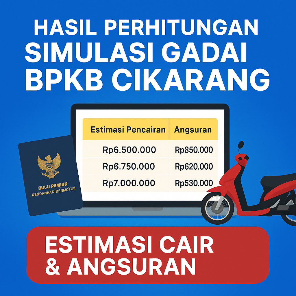 Pinjaman Dana Jaminan BPKB di Cikarang: Estimasi Dana Cair & Angsuran