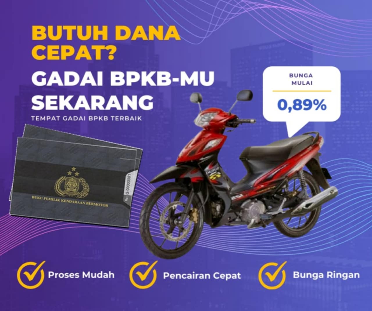 Pinjaman Dana Jaminan Bpkb Motor Suzuki Newshogun 125 Swr Dapat Pinjaman Berapa? Seperti Ini Simulasinya