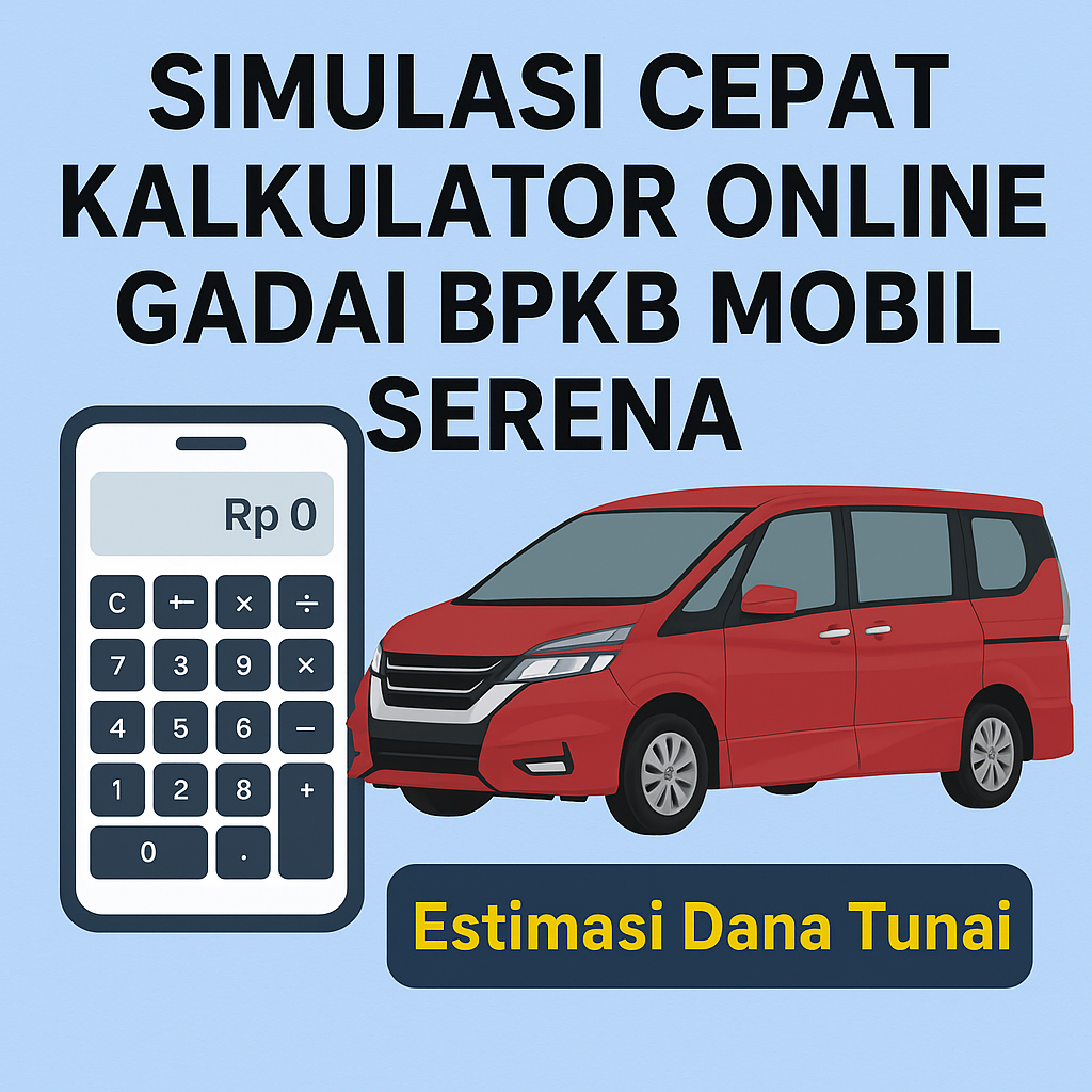 Kalkulator Online Pinjaman Dana Jaminan BPKB Mobil Serena – Hitung Dana Tunai Instan