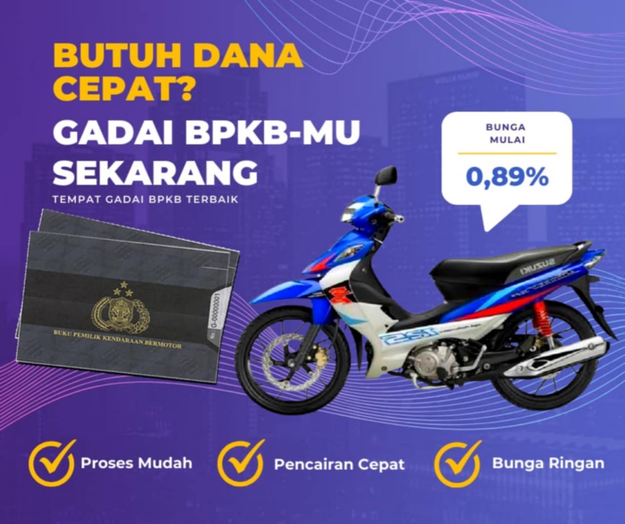 Pinjaman Dana Jaminan Bpkb Motor Suzuki Newshogun 125 Spcw Dapat Pinjaman Berapa? Seperti Ini Simulasinya