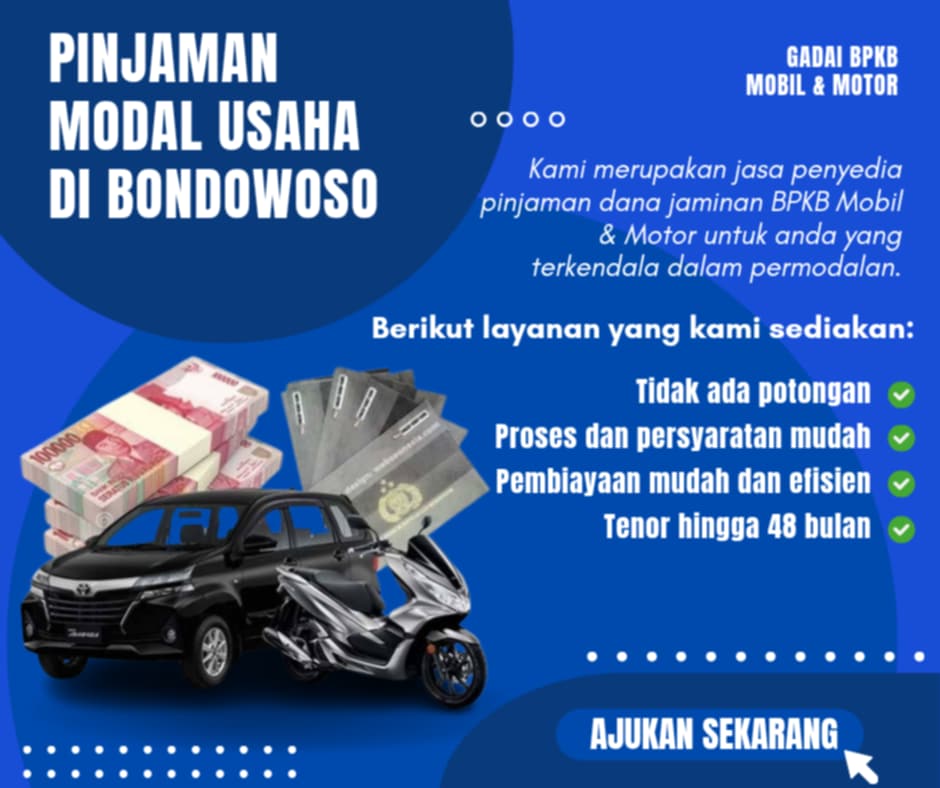 Pusat Pinjaman Dana Jaminan BPKB Di Bondowoso