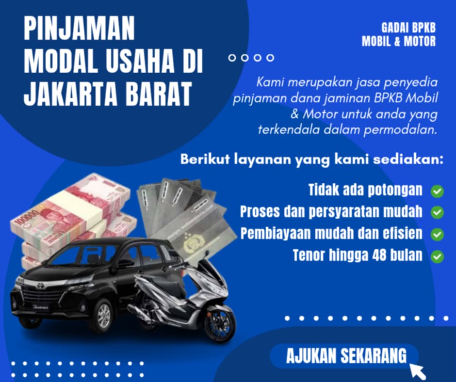 Pusat Pinjaman Dana Jaminan Bpkb Di Jakarta Barat