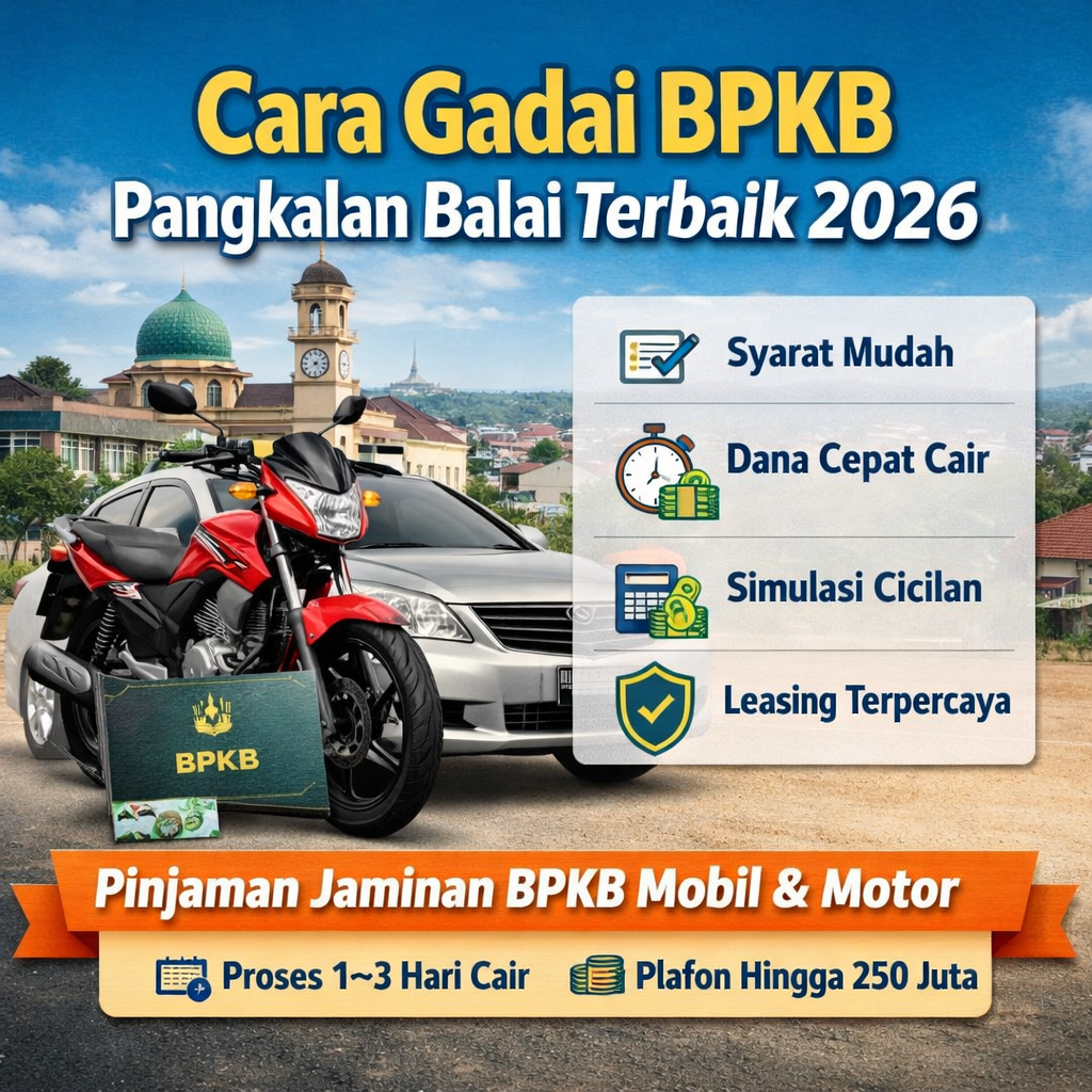 Cara Cepat Pinjaman Dana Jaminan BPKB Pangkalan Balai