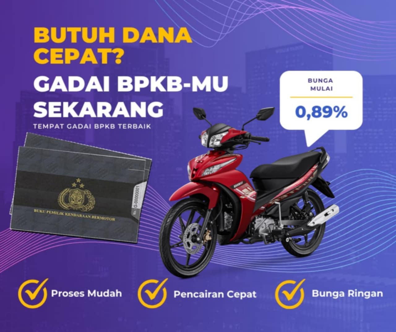 Pinjaman Dana Jaminan Bpkb Motor Yamaha Jupiter Z Lbp Dapat Pinjaman Berapa? Seperti Ini Simulasinya