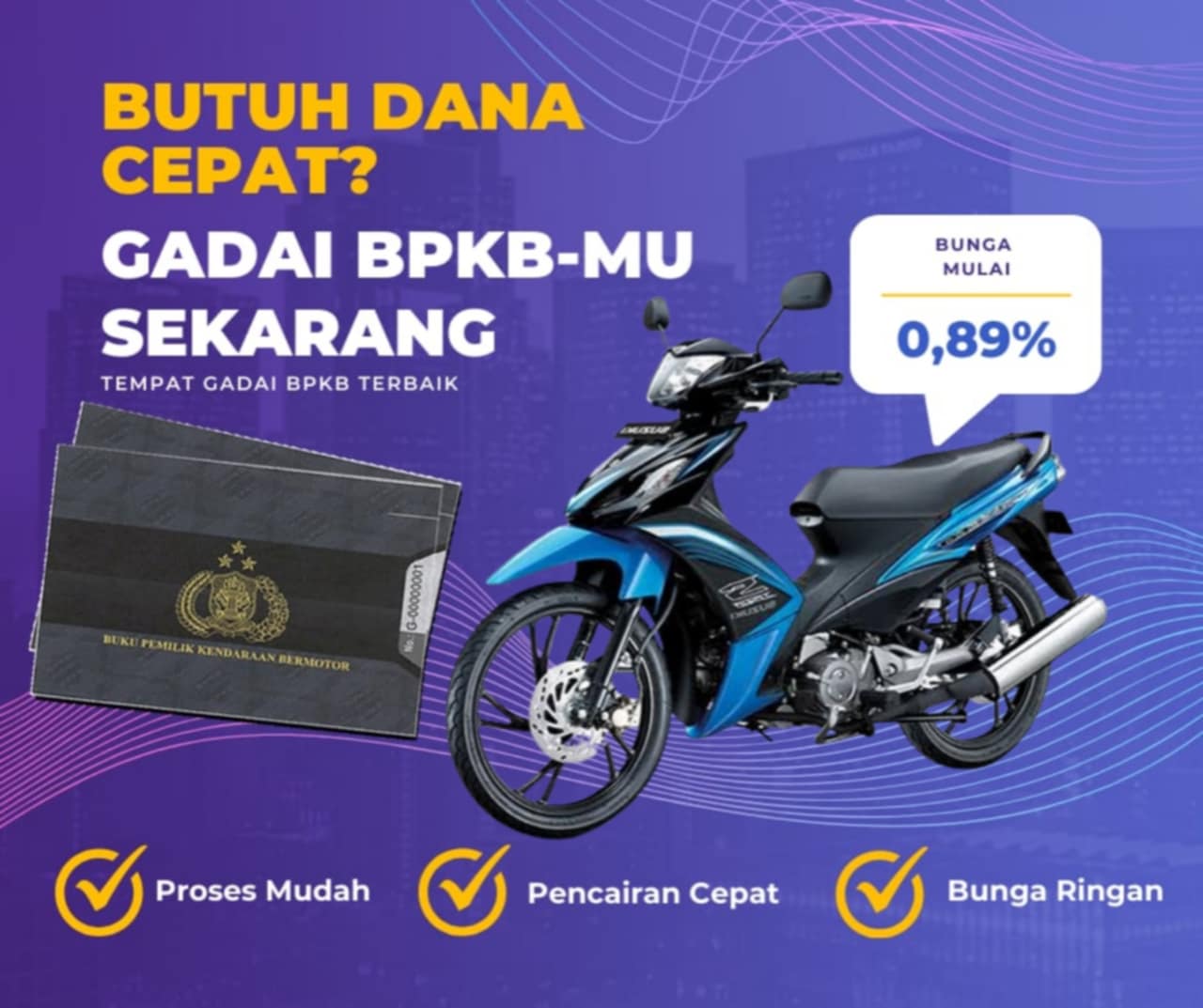 Pinjaman Dana Jaminan Bpkb Motor Suzuki Shogunaxelo 125 Dapat Pinjaman Berapa? Seperti Ini Simulasinya