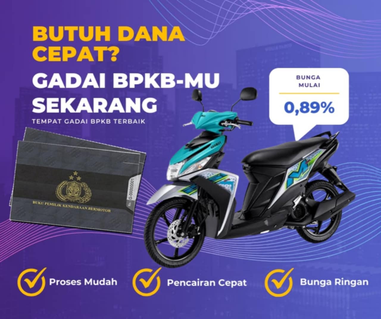 Pinjaman Dana Jaminan Bpkb Motor Yamaha Mio Lbp Dapat Pinjaman Berapa? Seperti Ini Simulasinya