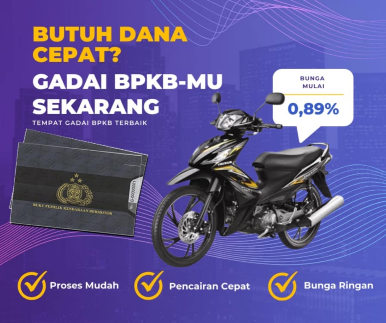 Pinjaman Dana Jaminan Bpkb Motor Suzuki Shogunaxelo 125 R Dapat Pinjaman Berapa? Seperti Ini Simulasinya