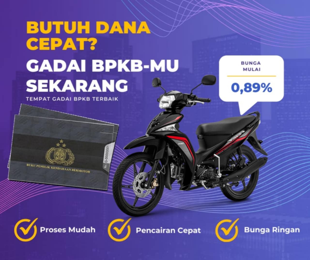 Pinjaman Dana Jaminan Bpkb Motor Yamaha Vega Lbp Dapat Pinjaman Berapa? Seperti Ini Simulasinya