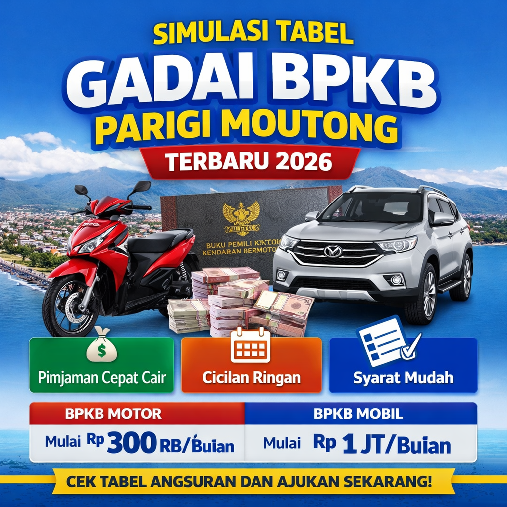 Promo Pinjaman Dana Jaminan BPKB Parigi Moutong 2026