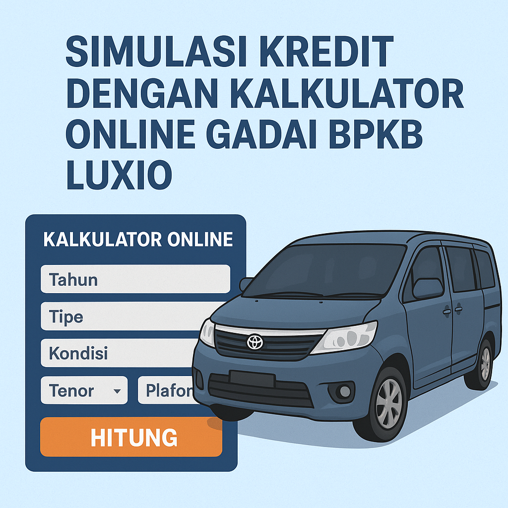Hitung Estimasi Pinjaman Dana Jaminan BPKB Luxio dengan Kalkulator Online