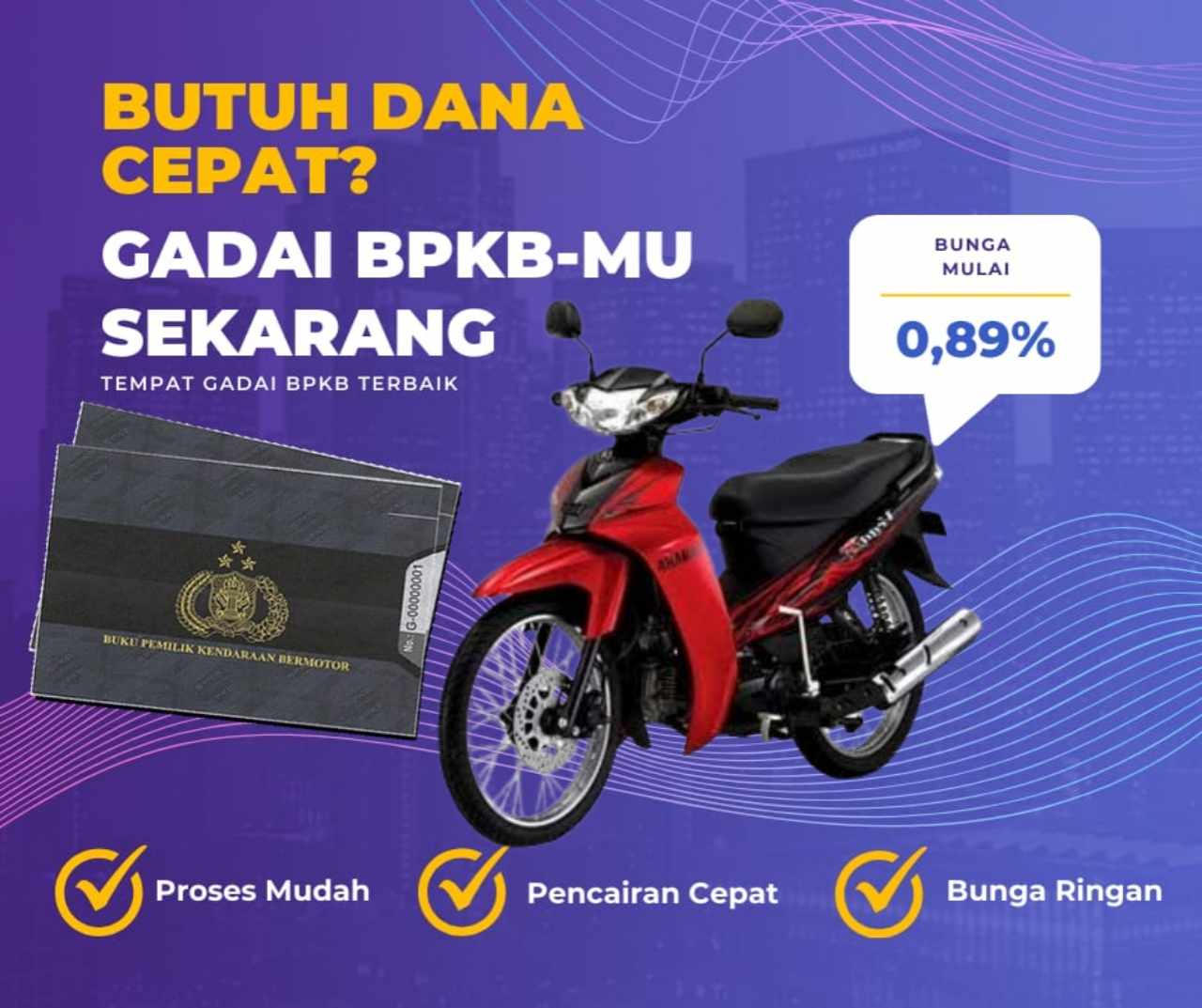 Pinjaman Dana Jaminan Bpkb Motor Yamaha Newvega RR Dapat Pinjaman Berapa? Seperti Ini Simulasinya