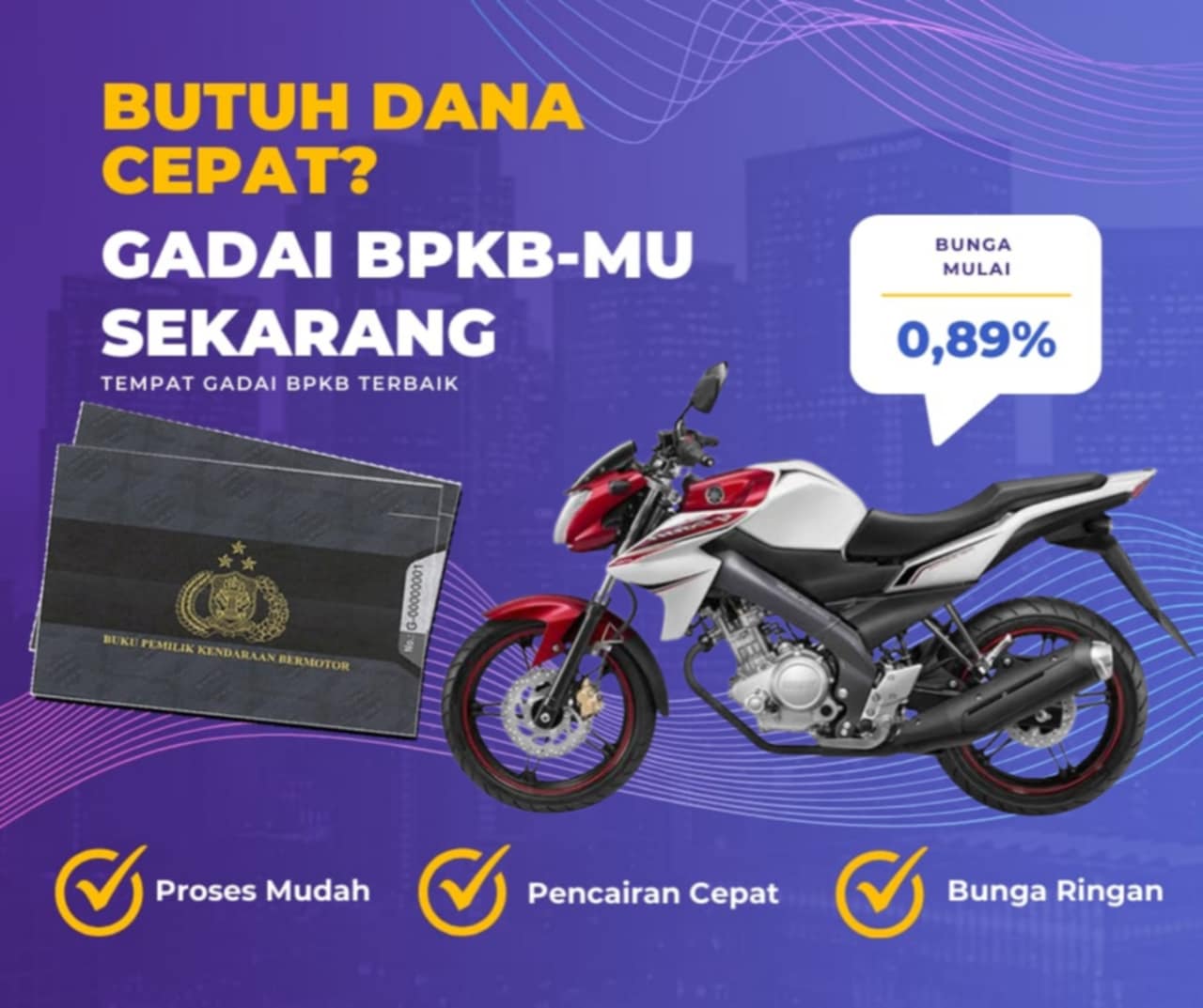 Pinjaman Dana Jaminan Bpkb Motor Yamaha Vixion STD Dapat Pinjaman Berapa? Seperti Ini Simulasinya