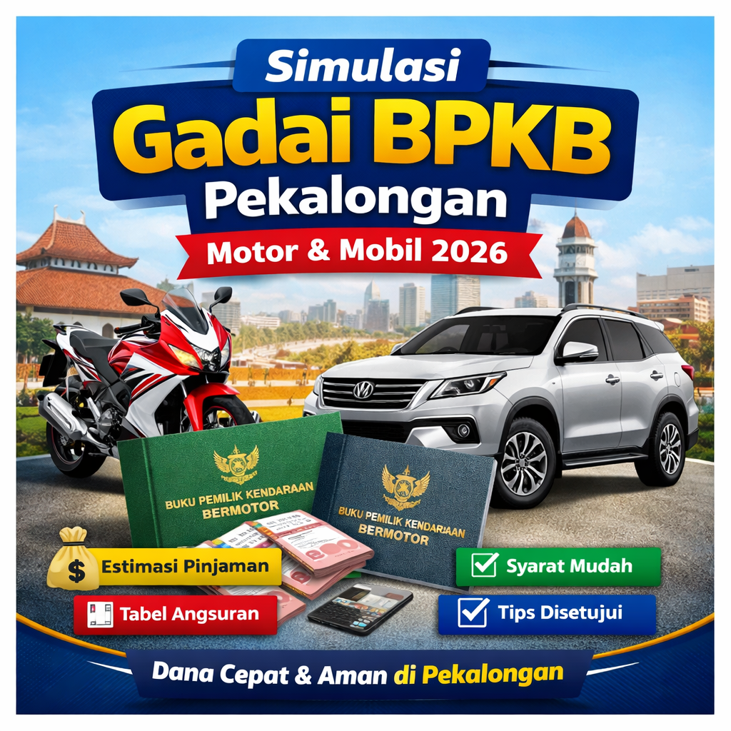 Cek Simulasi Pinjaman Dana Jaminan BPKB Pekalongan Hari Ini