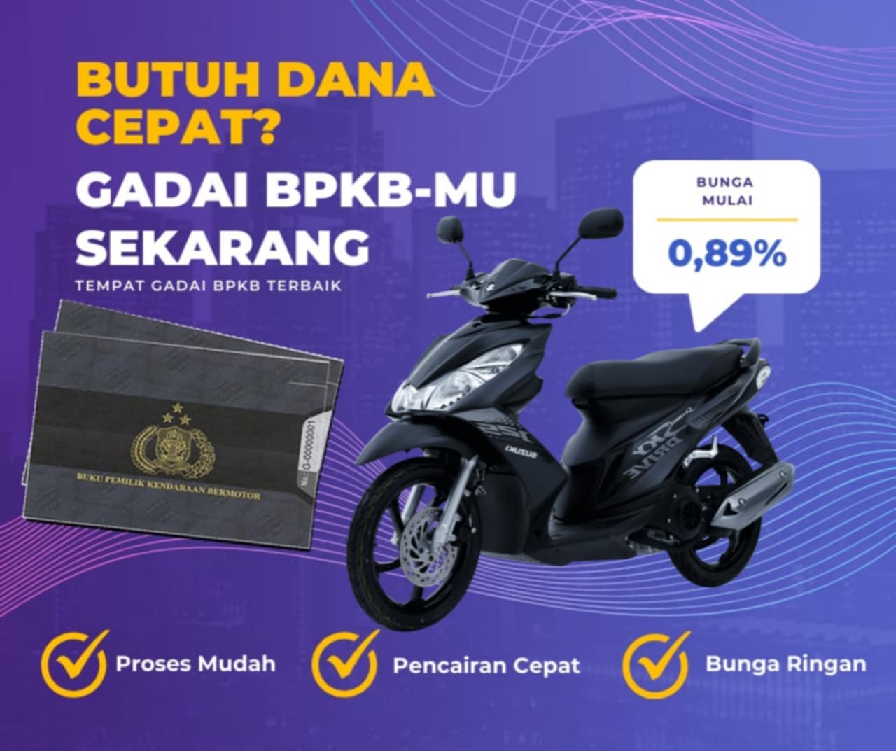 Pinjaman Dana Jaminan Bpkb Motor Suzuki Skydrive 125 Dapat Pinjaman Berapa? Seperti Ini Simulasinya