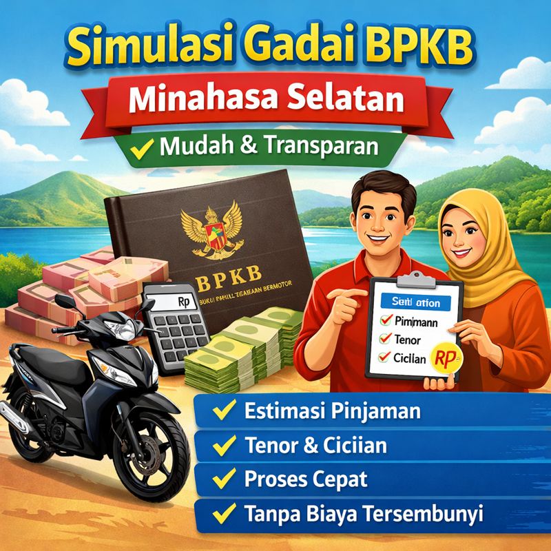 Cek Simulasi Pinjaman Dana Jaminan BPKB Minahasa Selatan Tanpa Datang ke Kantor